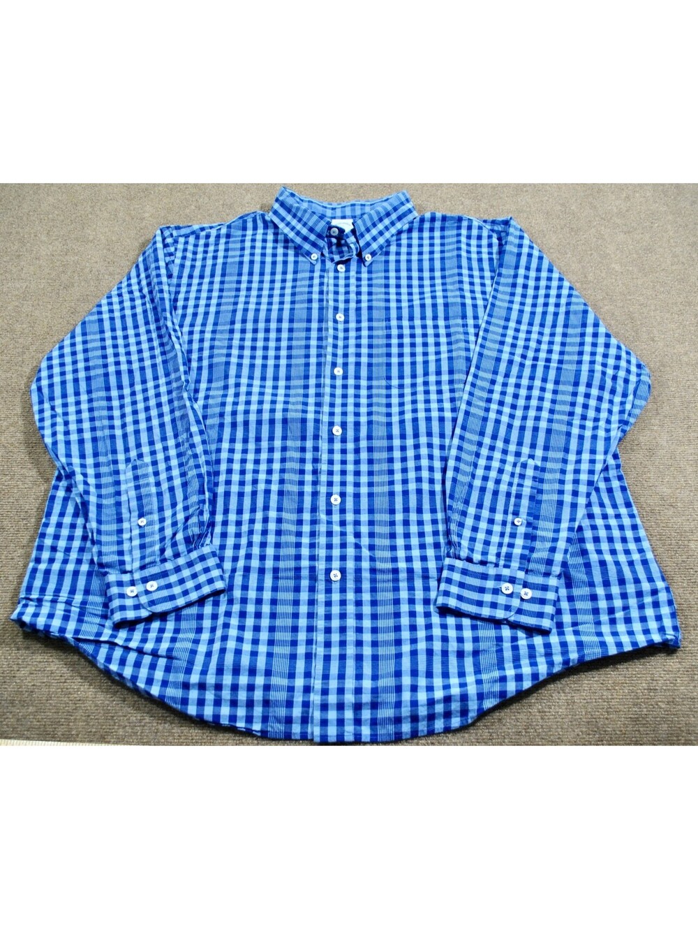 Brooks Brothers Regent Blue Pattern Long Sleeve Men's Button Shirt 2X-Large